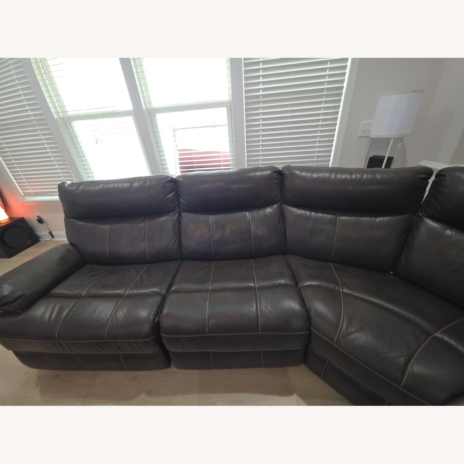 Overstock Abbyson Caterina Brown 6 Piece Reclining Sectional - image-6