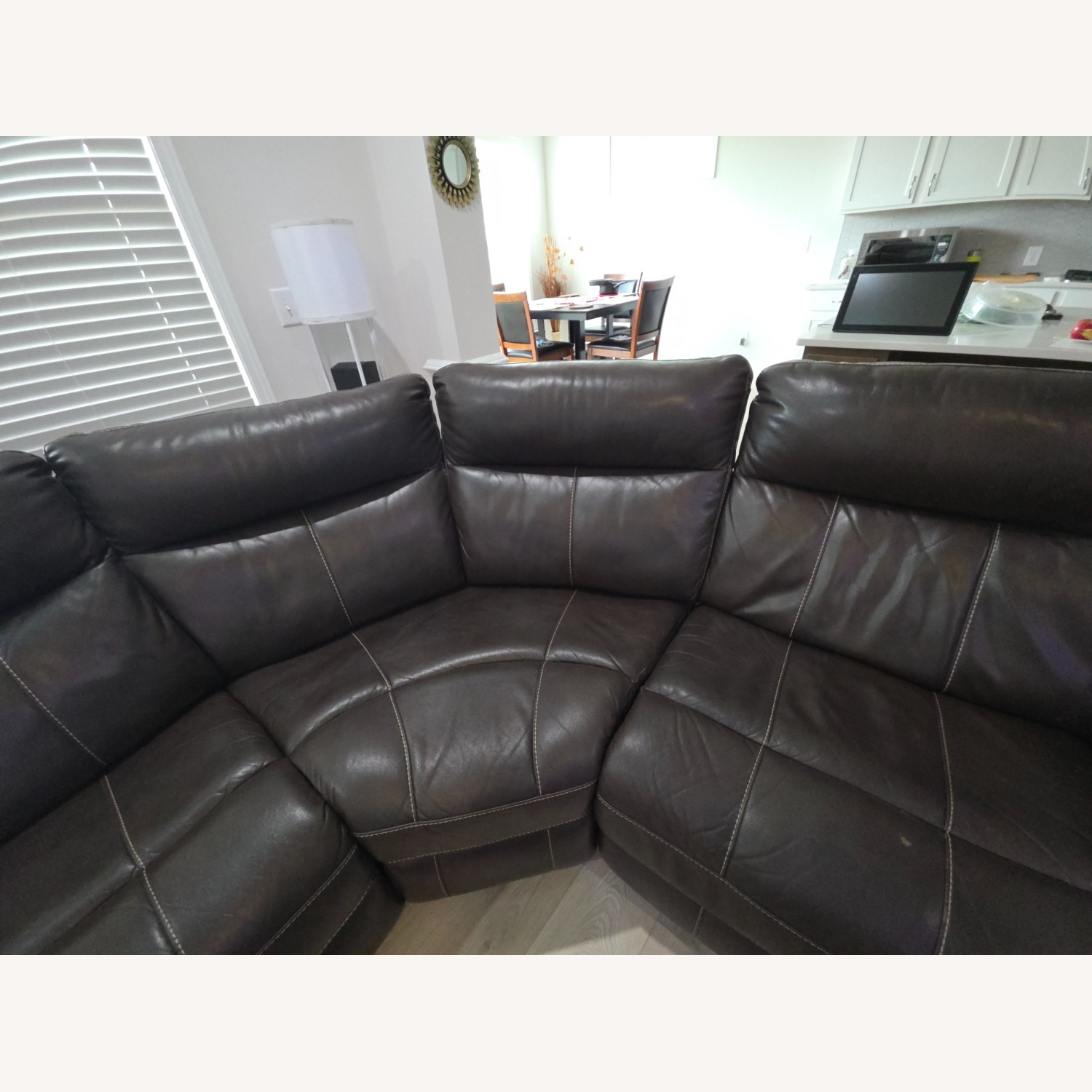 Overstock Abbyson Caterina Brown 6 Piece Reclining Sectional - image-5