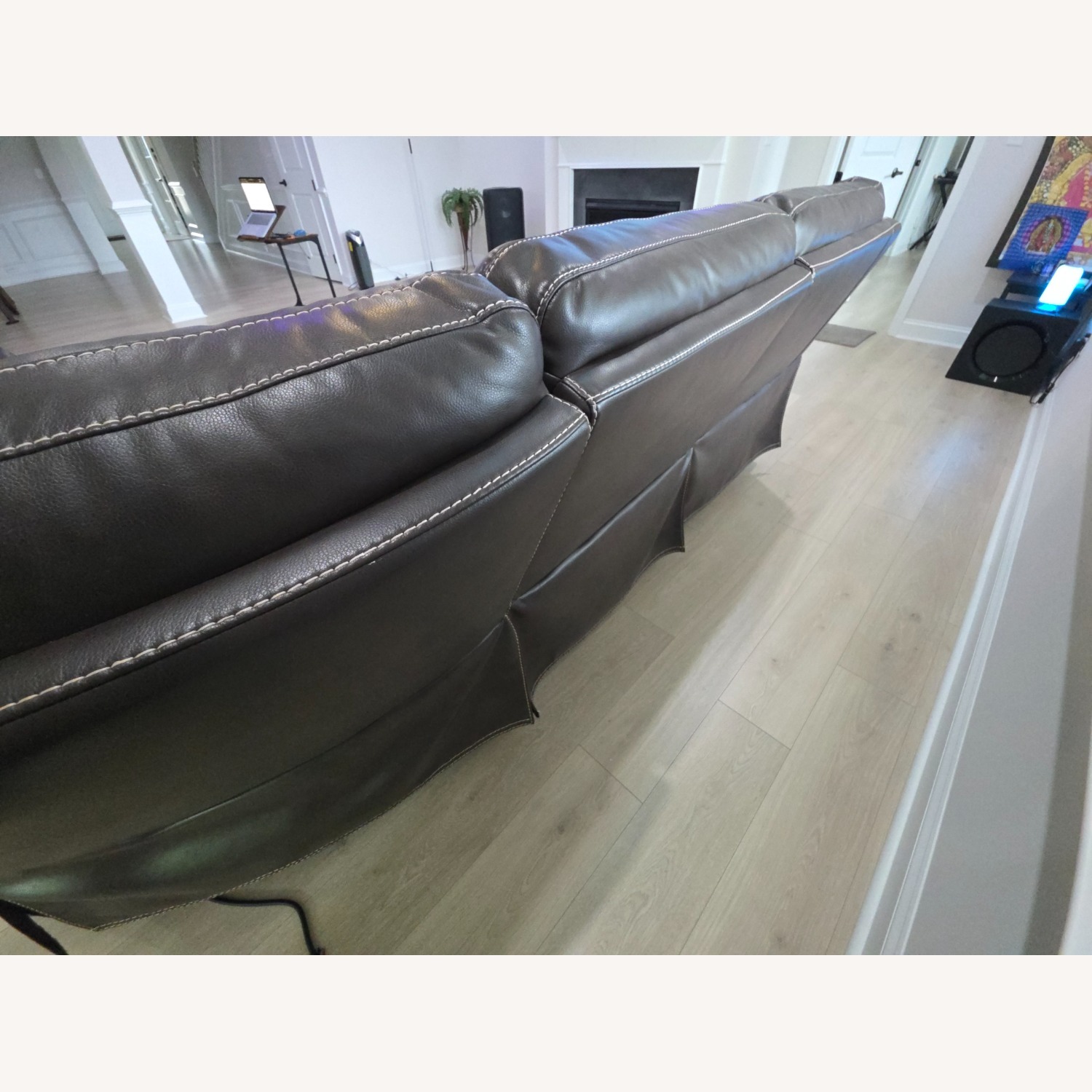 Overstock Abbyson Caterina Brown 6 Piece Reclining Sectional - image-8