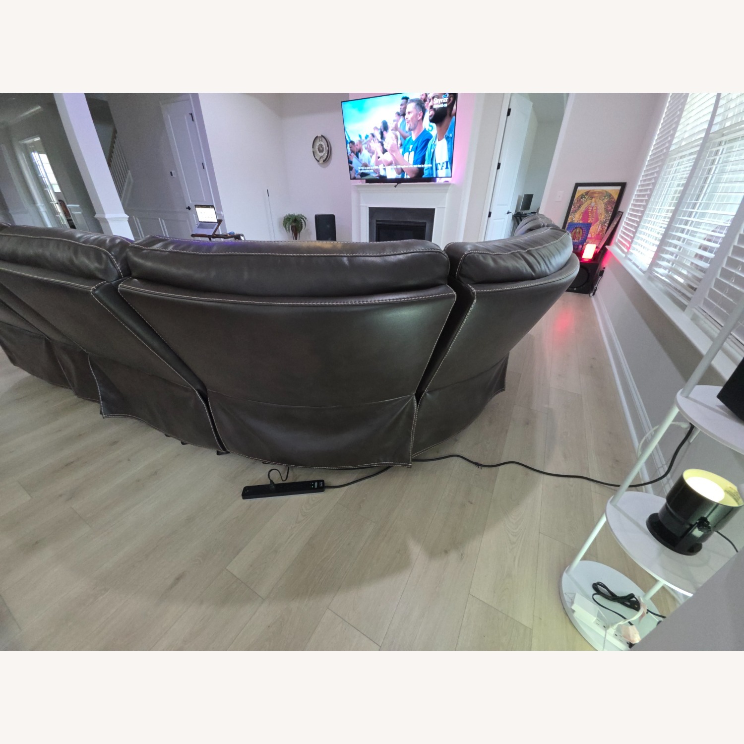 Overstock Abbyson Caterina Brown 6 Piece Reclining Sectional - image-9