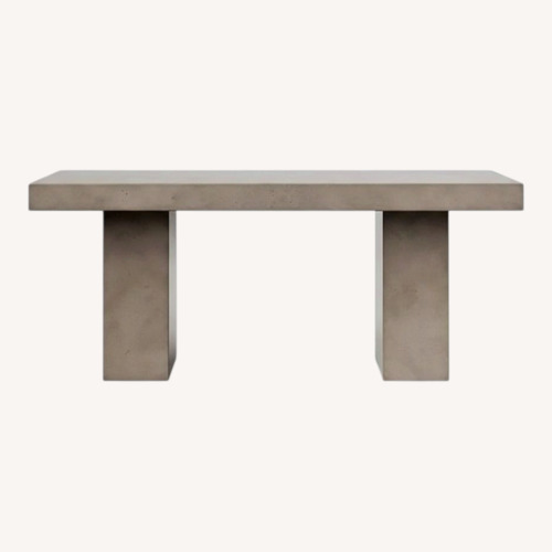 Used Overstock Elcor Light Gray Concrete Dining Table for sale on AptDeco