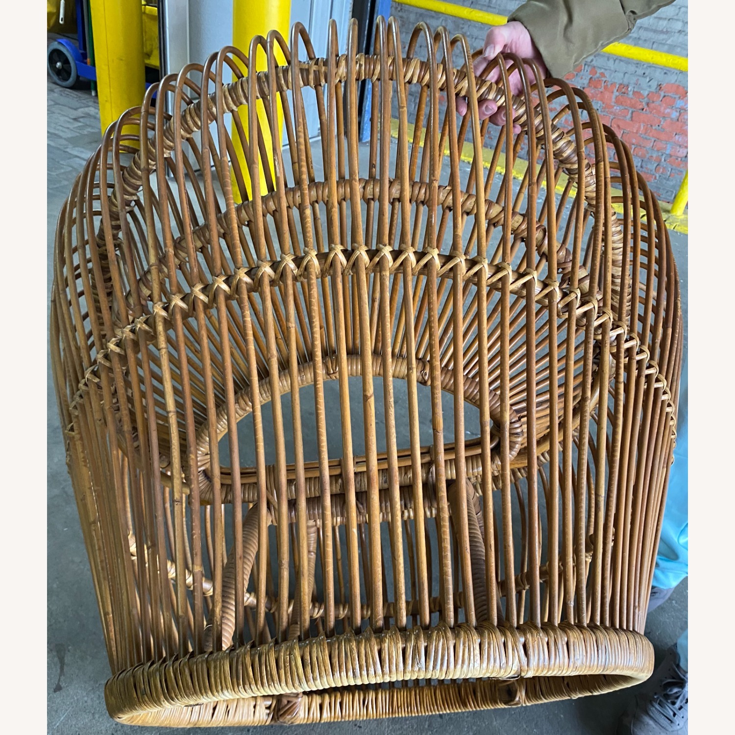  Franco Albini Pair Rare Natural Rattan Armchairs  - image-11