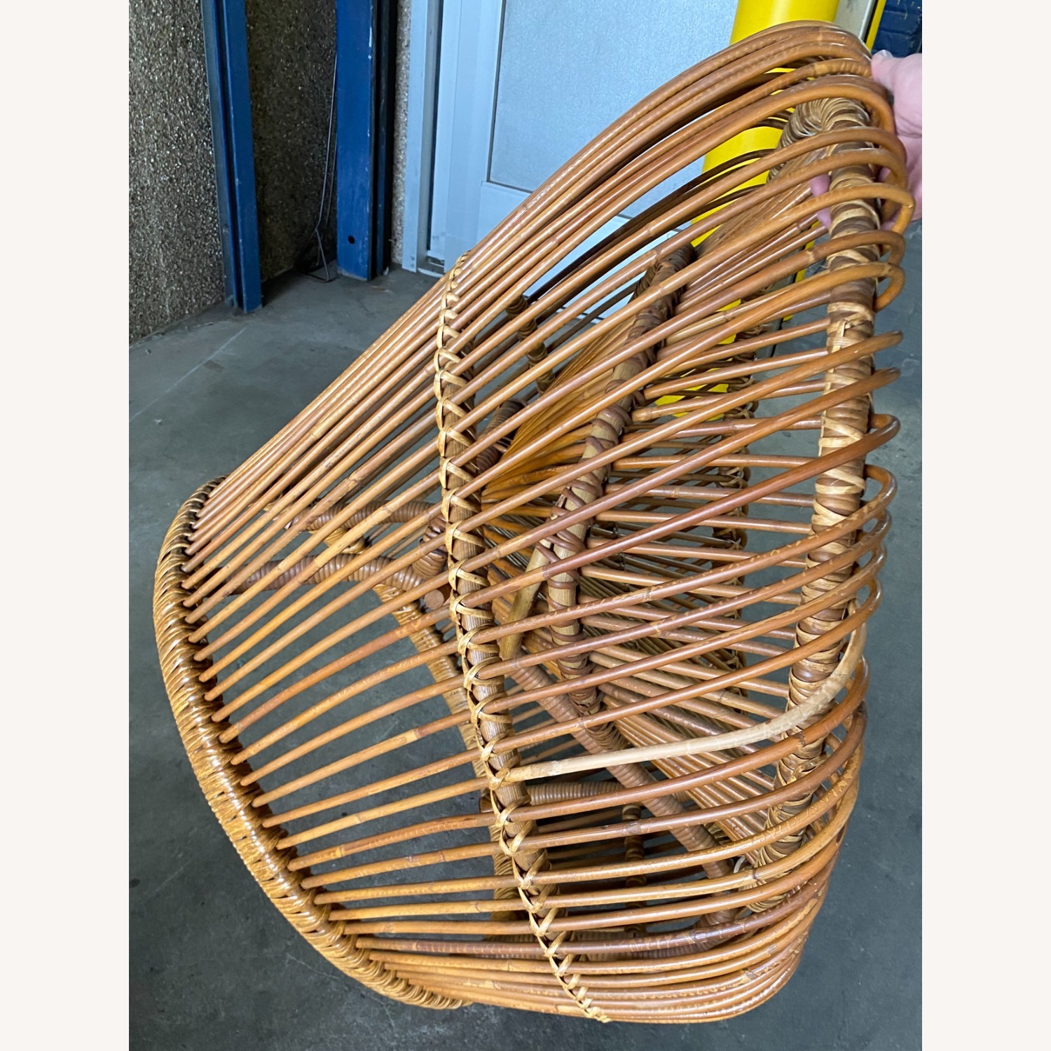  Franco Albini Pair Rare Natural Rattan Armchairs  - image-5