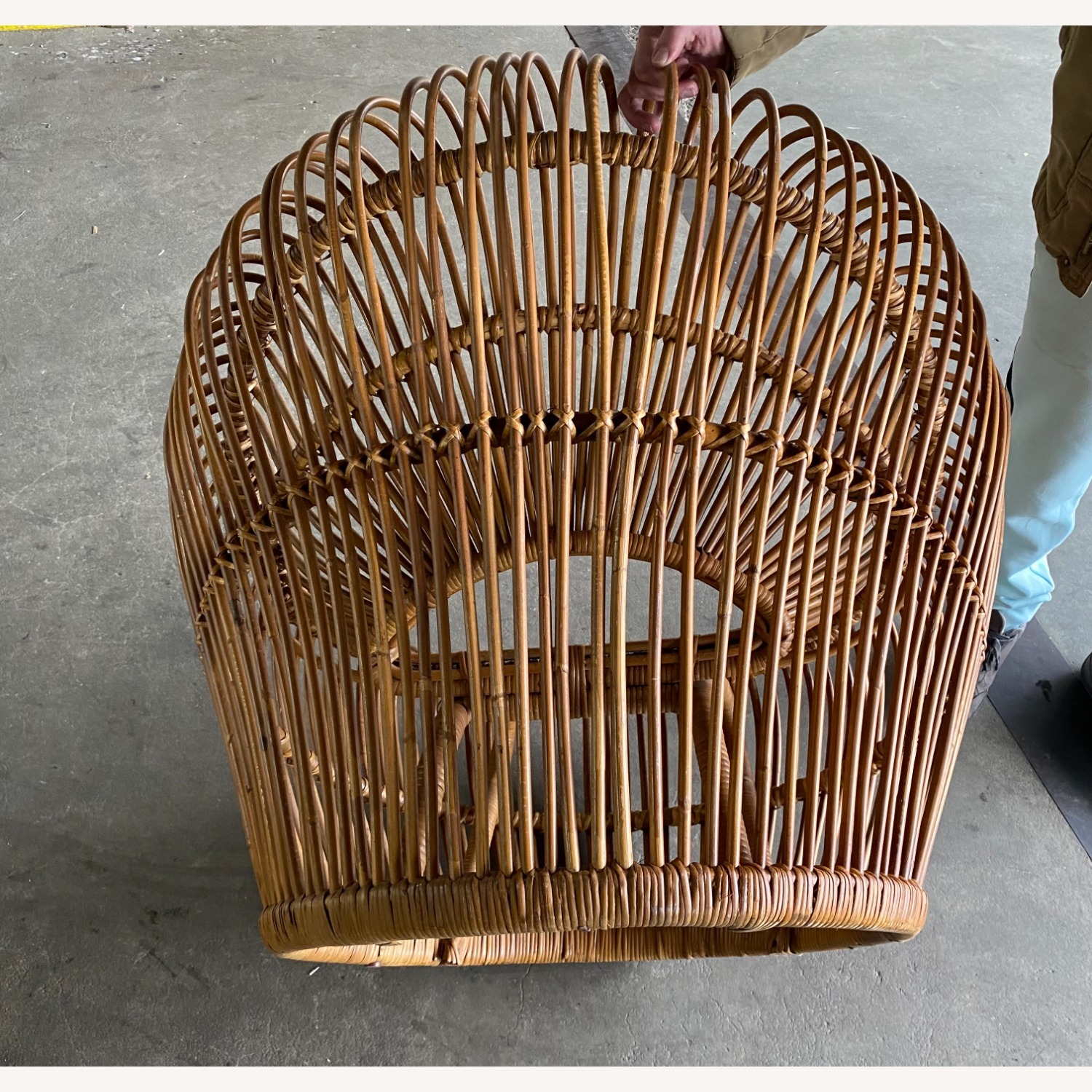  Franco Albini Pair Rare Natural Rattan Armchairs  - image-10