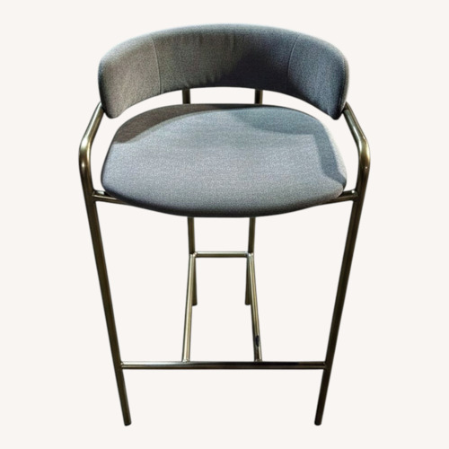 Used Vintage/Antique Dark Gray Fabric Dining Chair for sale on AptDeco