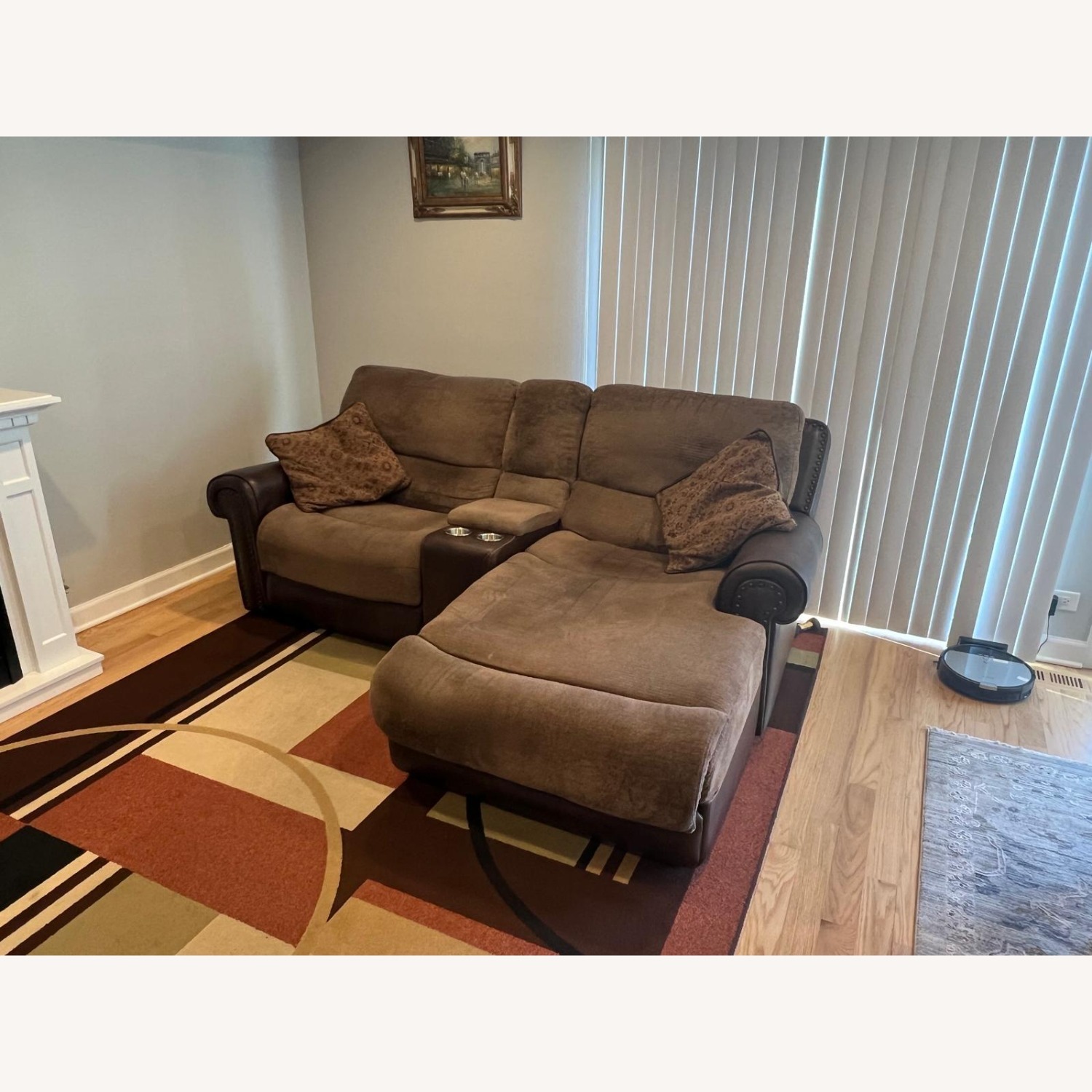 Dark Brown 2 Piece Sectional - image-2