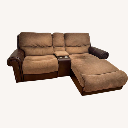 Used Dark Brown 2 Piece Sectional for sale on AptDeco