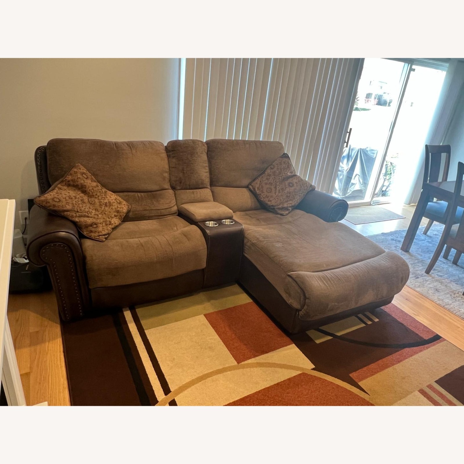 Dark Brown 2 Piece Sectional - image-1