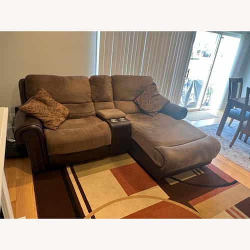 Used Dark Brown 2 Piece Sectional for sale on AptDeco