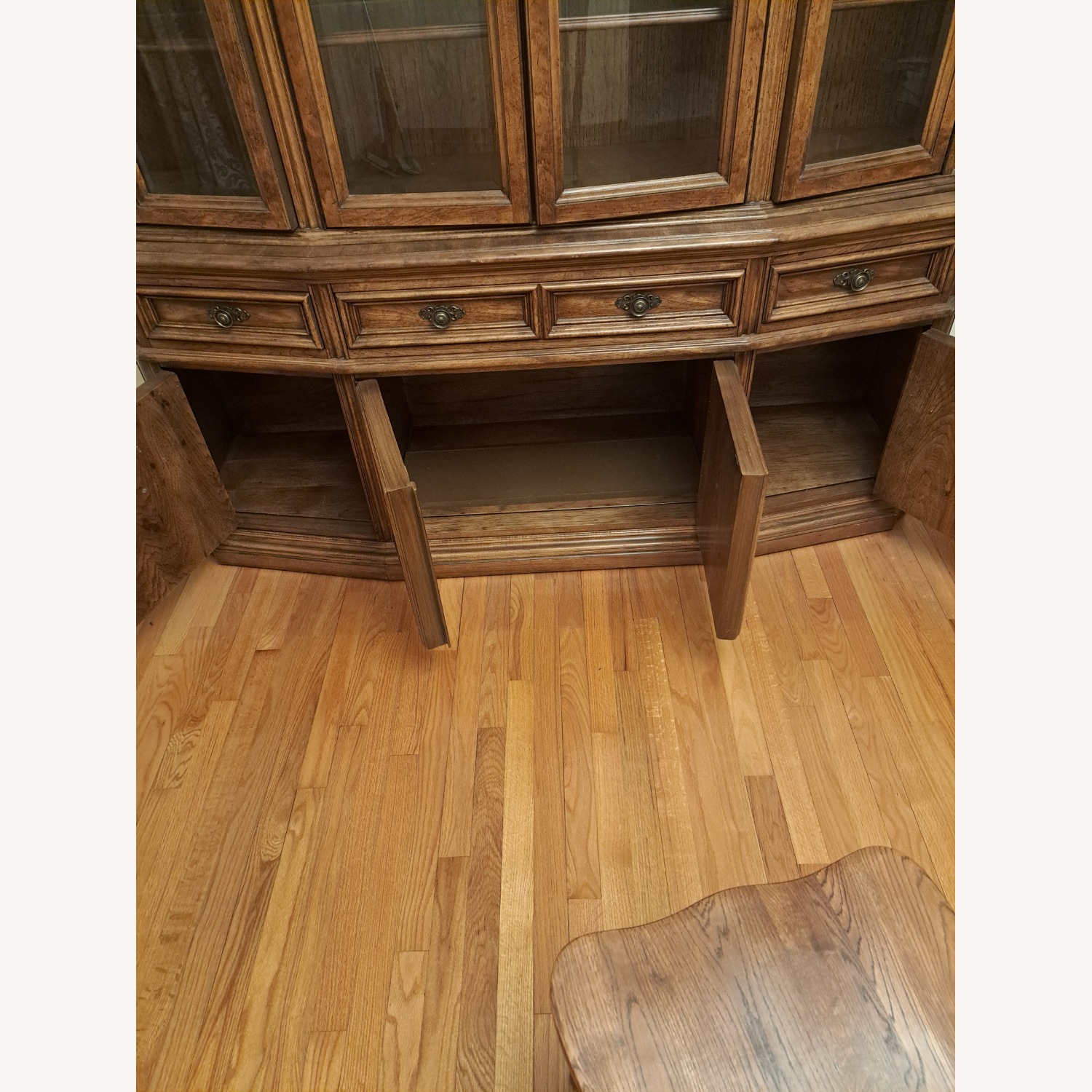 Vintage/Antique Dark Brown Wood Wall Unit - image-2