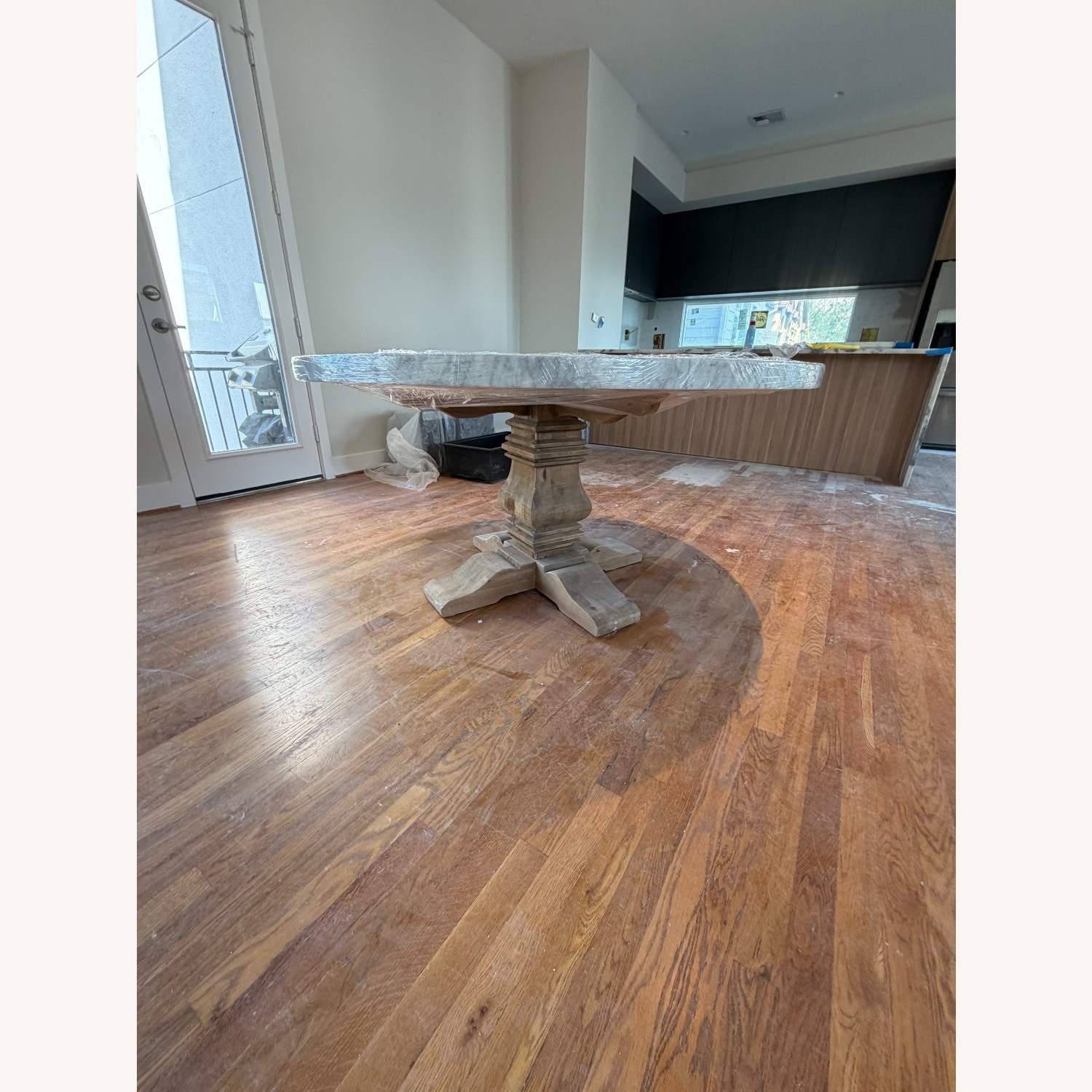 Restoration Hardware White Marble Dining Table and Six Chairs - image-2