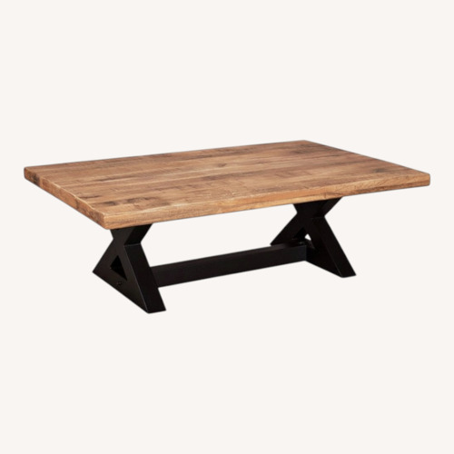 Used Ashley Furniture Light Brown Wood Coffee Table for sale on AptDeco