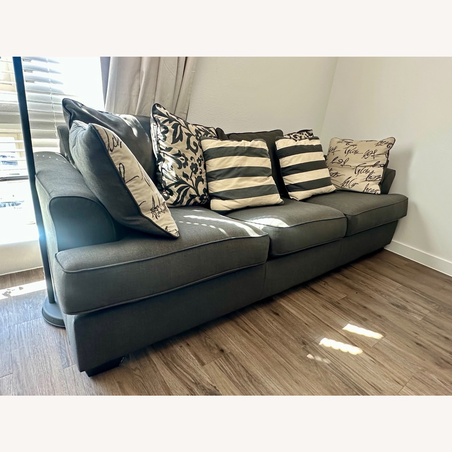 Signature Design Dark Gray Fabric 3+ Seater Sofa - image-3