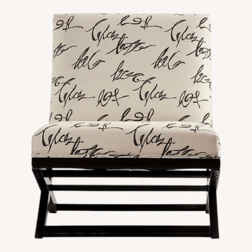 Used Signature Design White Fabric Accent Chair for sale on AptDeco