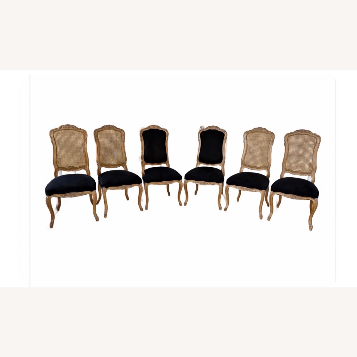 Set of 6 Country French Dining Chairs - image-1