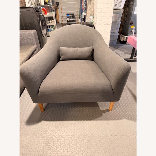Used Crate & Barrel Dark Gray Pennie Armchair for sale on AptDeco