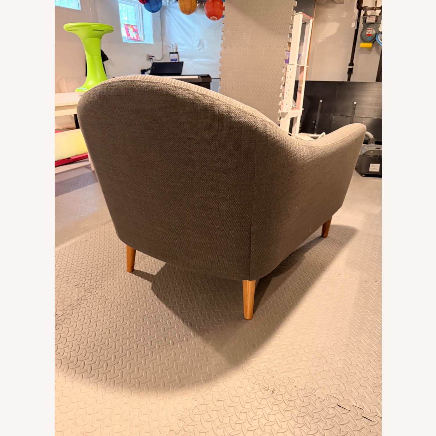 Crate & Barrel Dark Gray Pennie Armchair - image-5