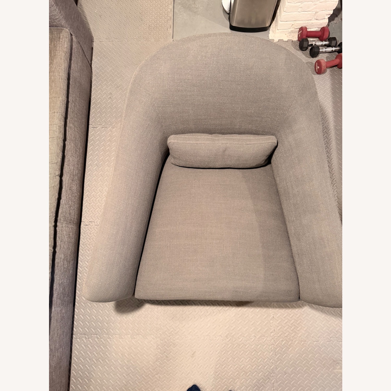 Crate & Barrel Dark Gray Pennie Armchair - image-4