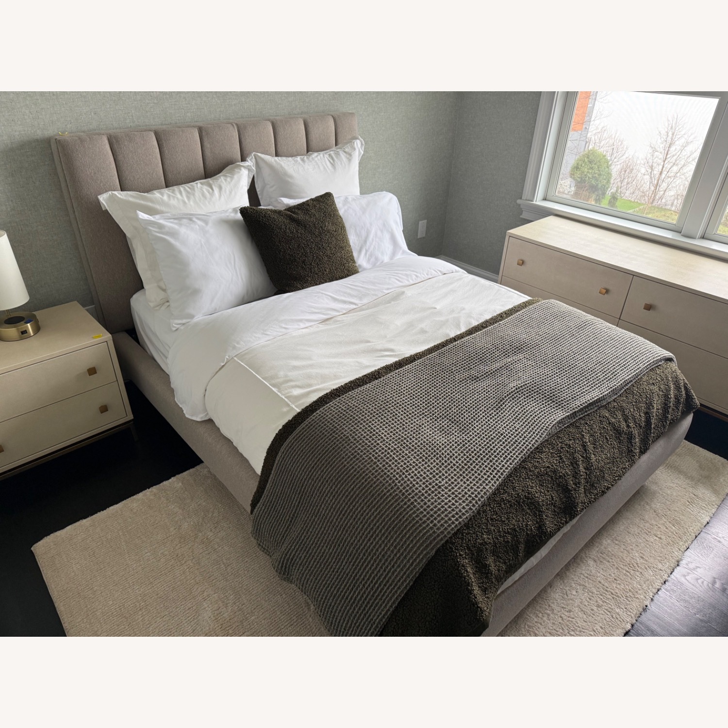 Room & Board Hartley Natural Fabric Full Bed - image-2