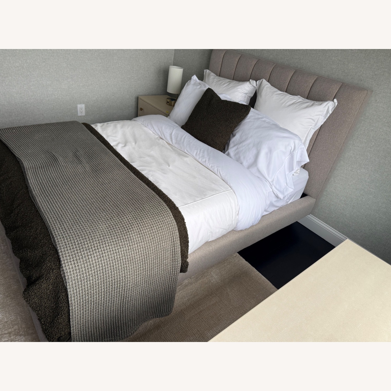 Room & Board Hartley Natural Fabric Full Bed - image-3