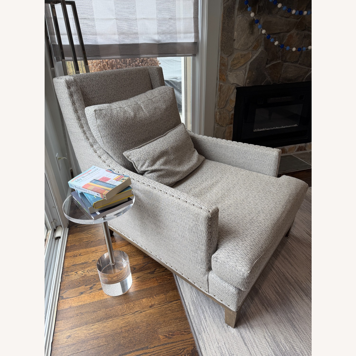 Vanguard Furniture Light Gray Fabric Armchair - image-2