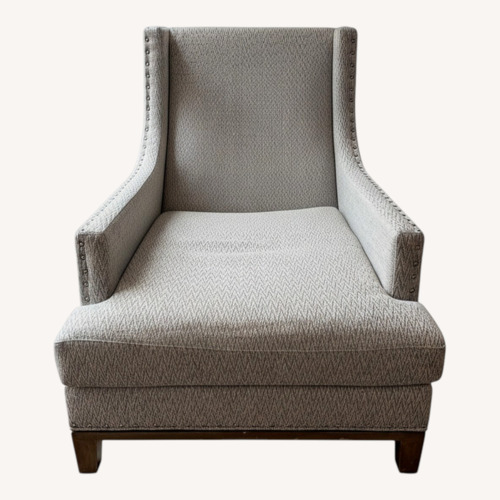 Used Vanguard Furniture Light Gray Fabric Armchair for sale on AptDeco