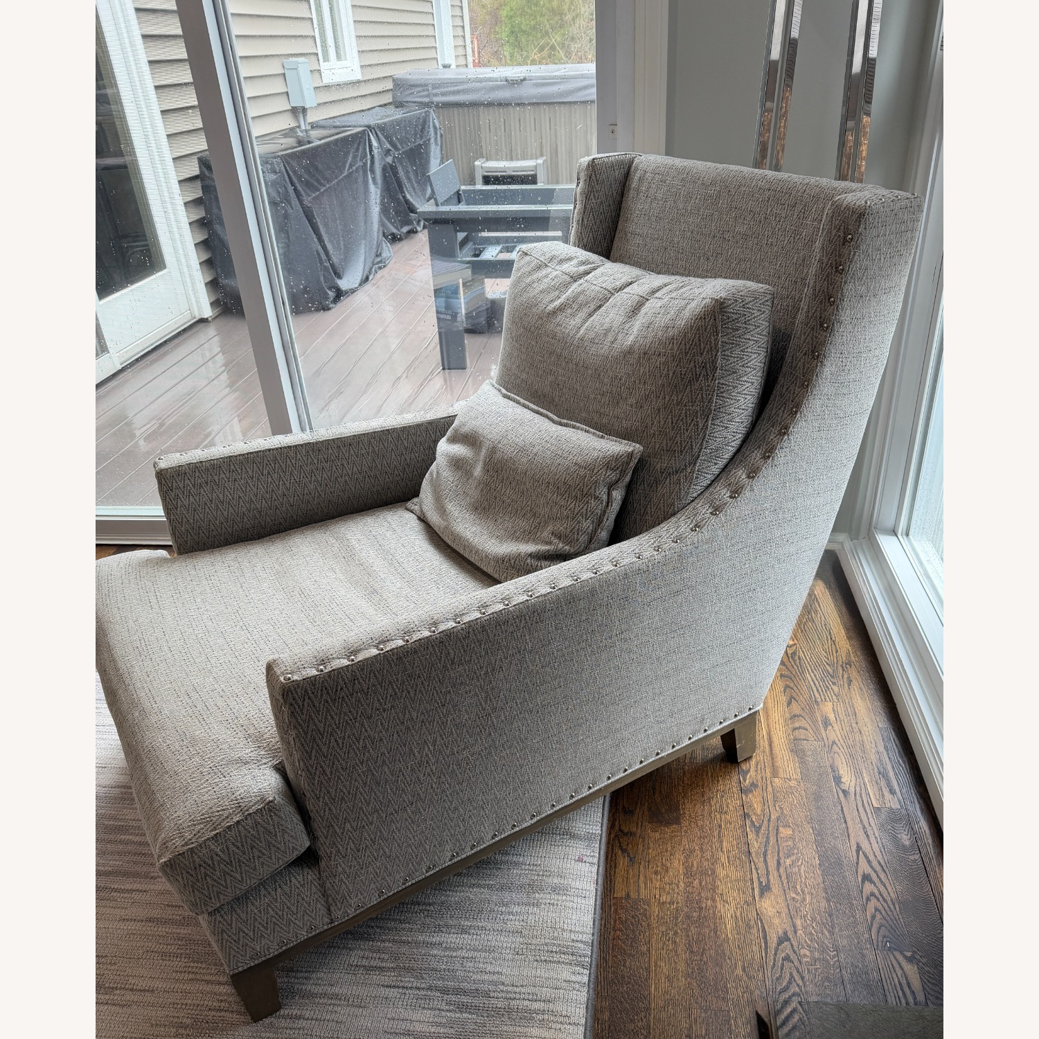 Vanguard Furniture Light Gray Fabric Armchair - image-10