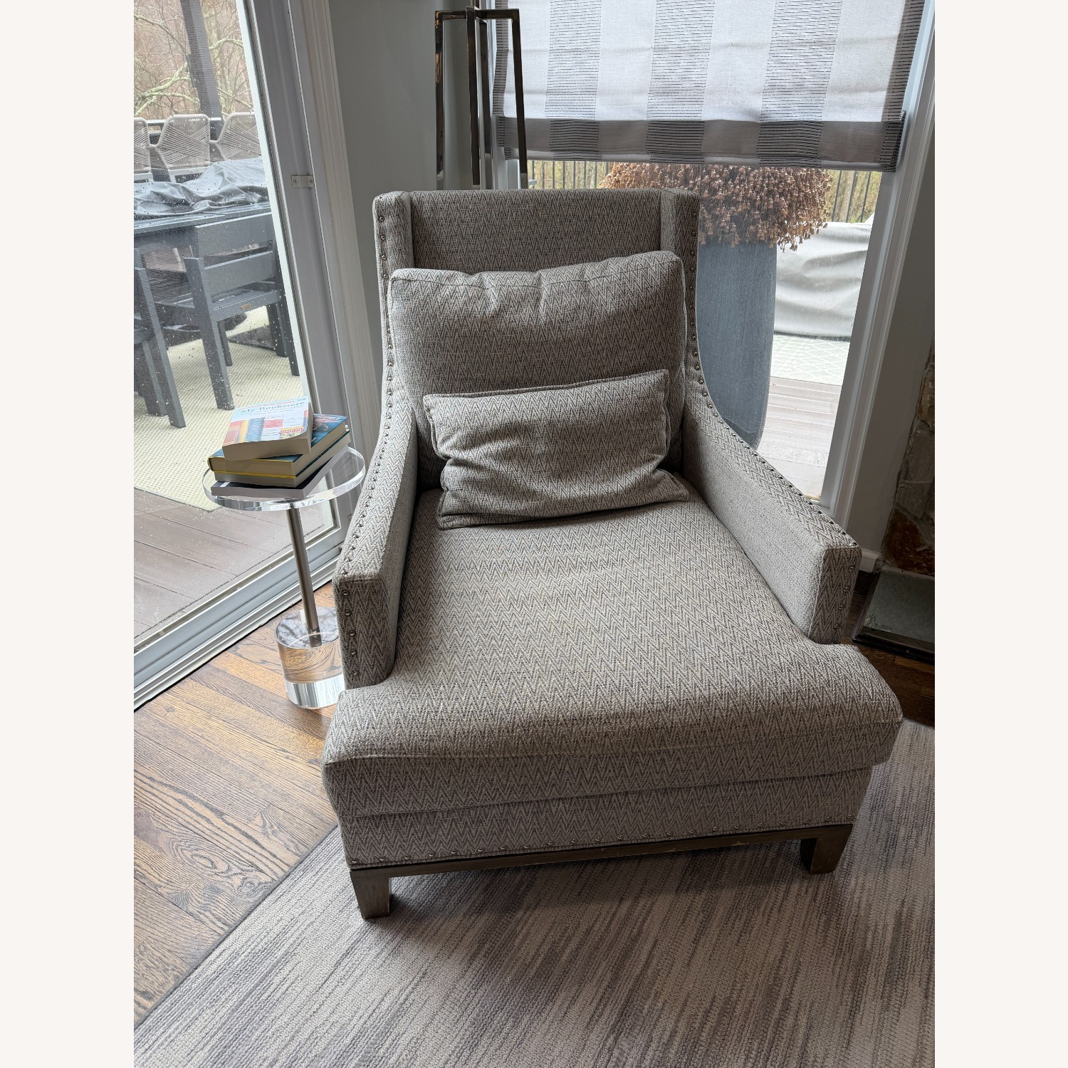 Vanguard Furniture Light Gray Fabric Armchair - image-1