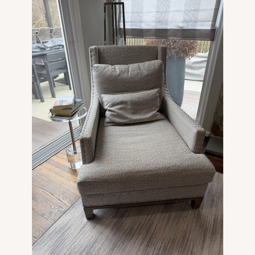Used Vanguard Furniture Light Gray Fabric Armchair for sale on AptDeco