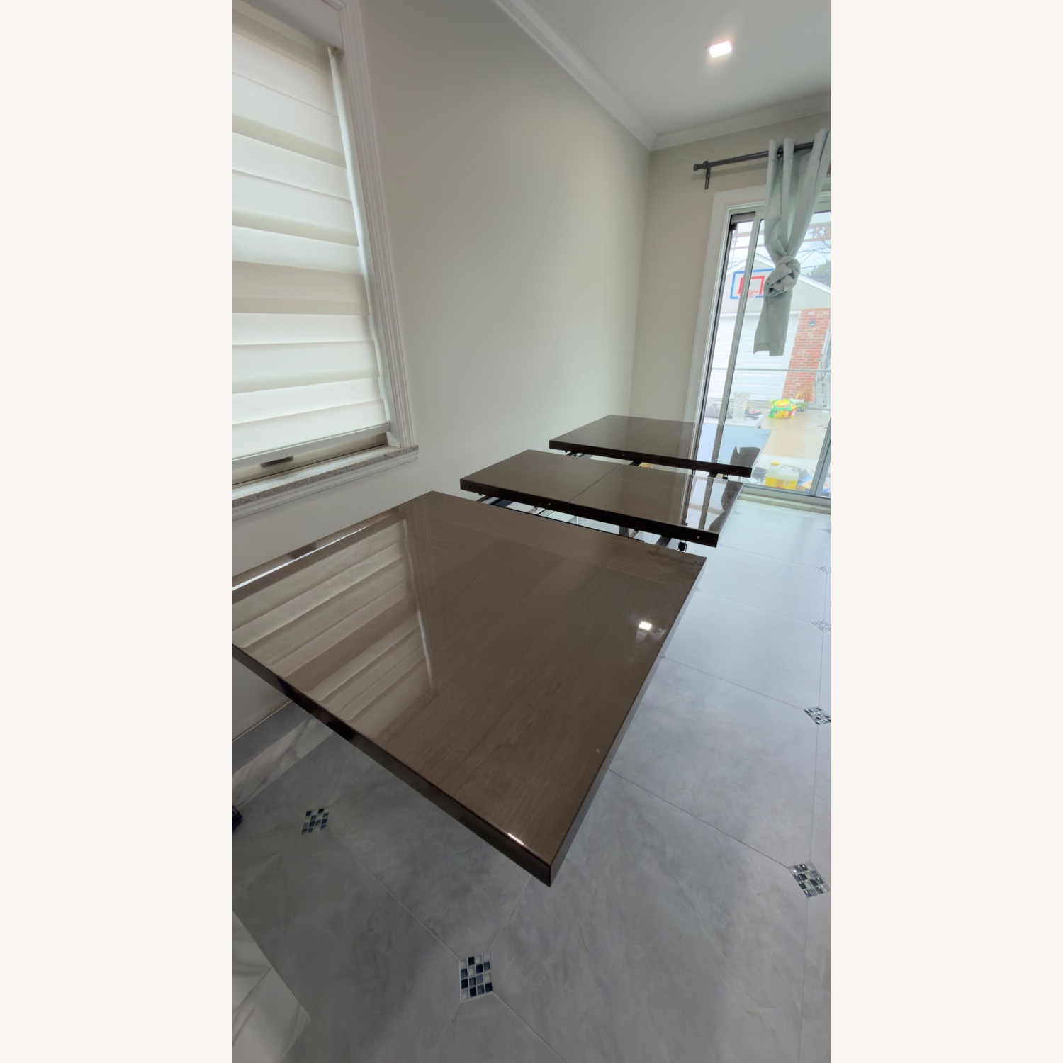 ALF Group Light Gray Wood Veneer Dining Table - image-5