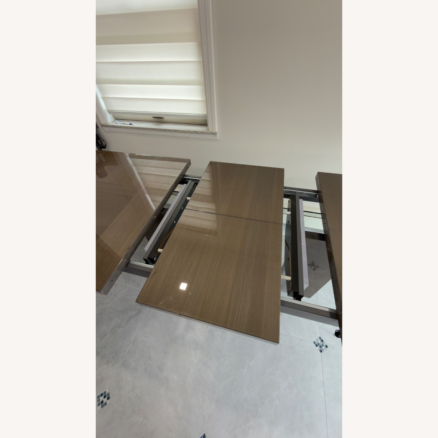 ALF Group Light Gray Wood Veneer Dining Table - image-6