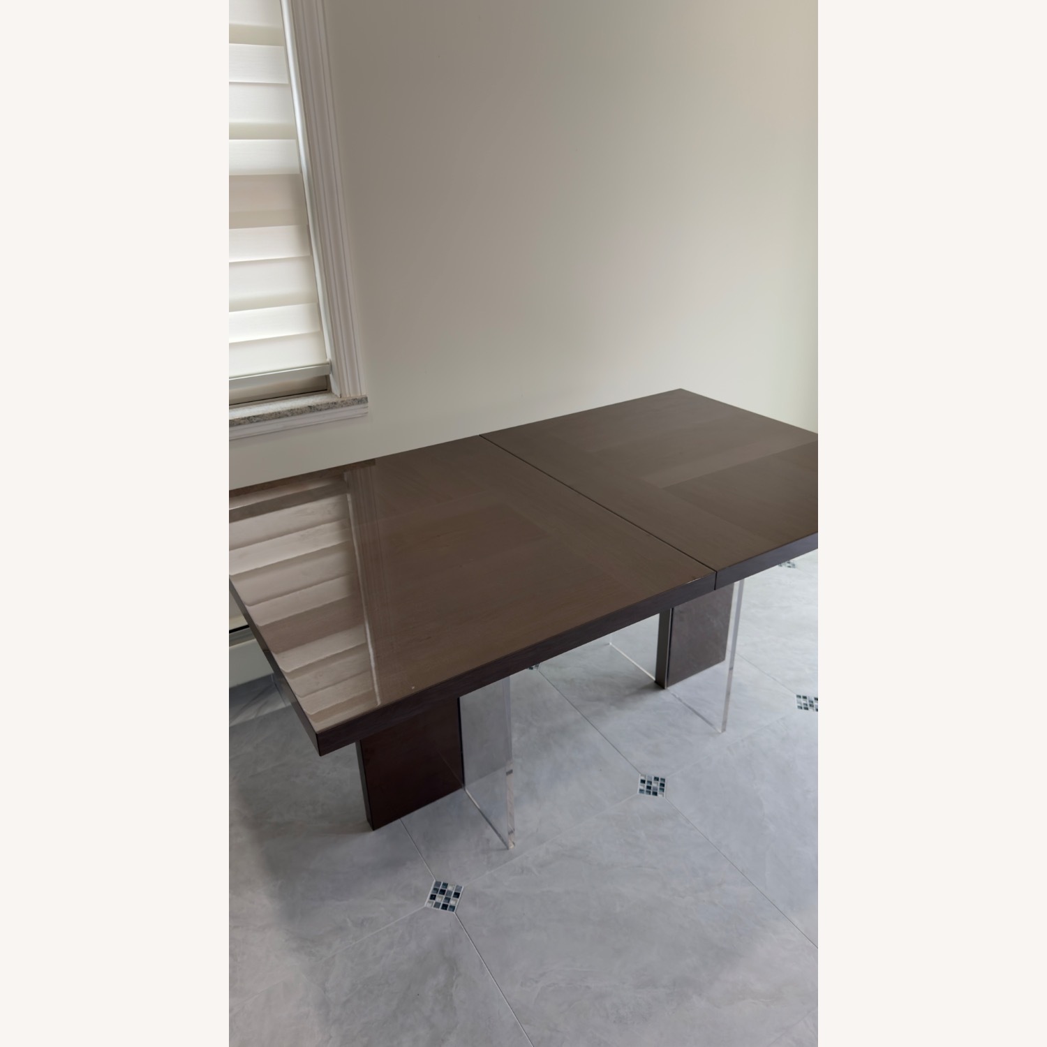 ALF Group Light Gray Wood Veneer Dining Table - image-2