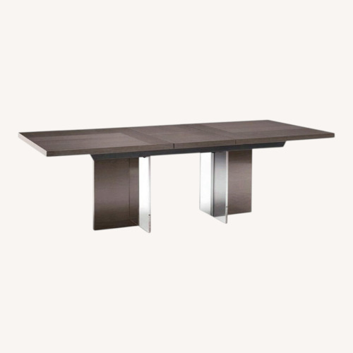 Used ALF Group Light Gray Wood Veneer Dining Table for sale on AptDeco