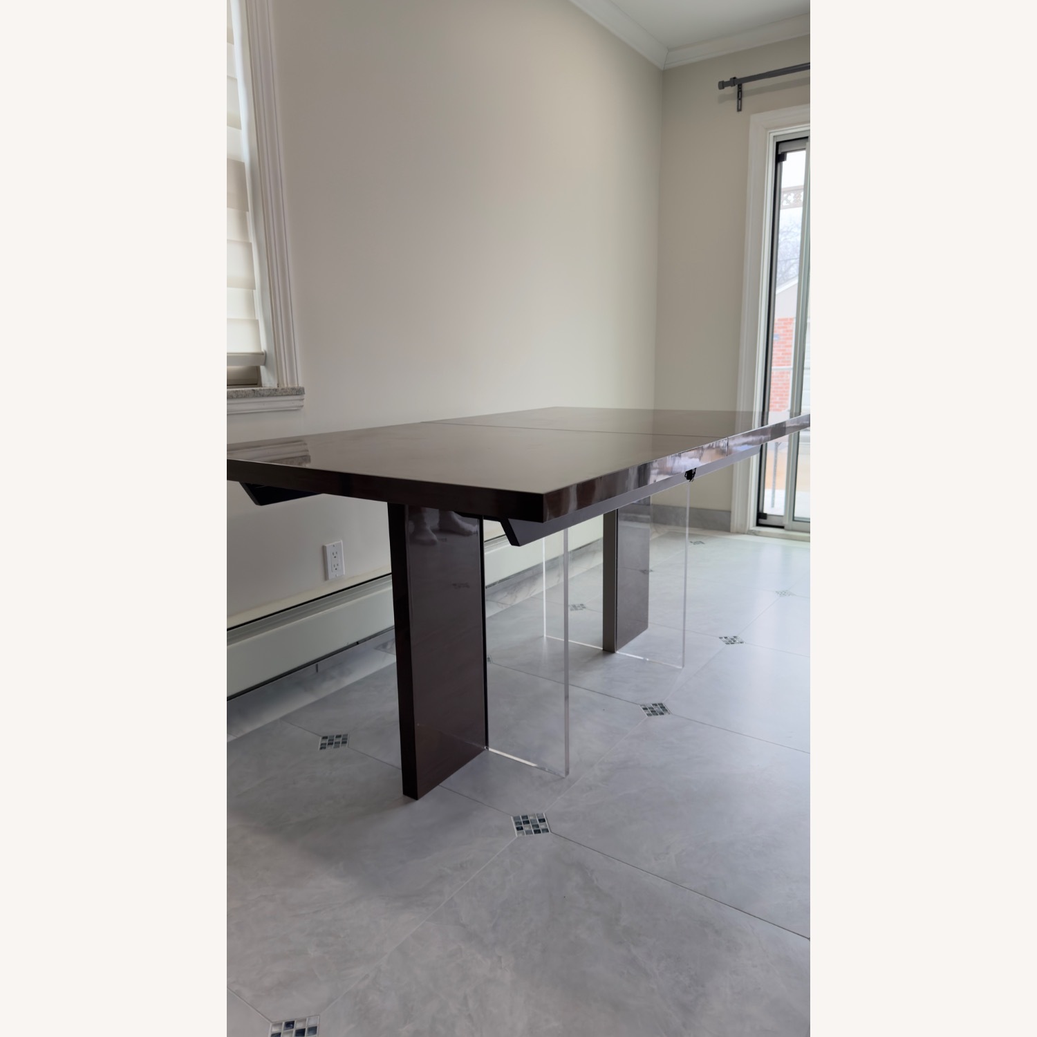 ALF Group Light Gray Wood Veneer Dining Table - image-3