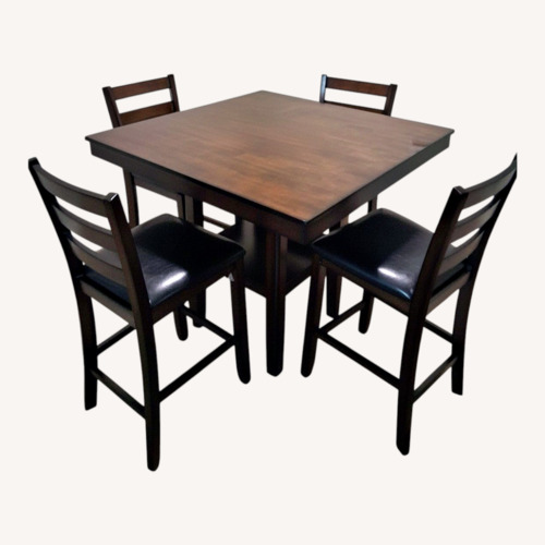 Used Ashley Furniture Dark Brown Wood Dining Set for sale on AptDeco
