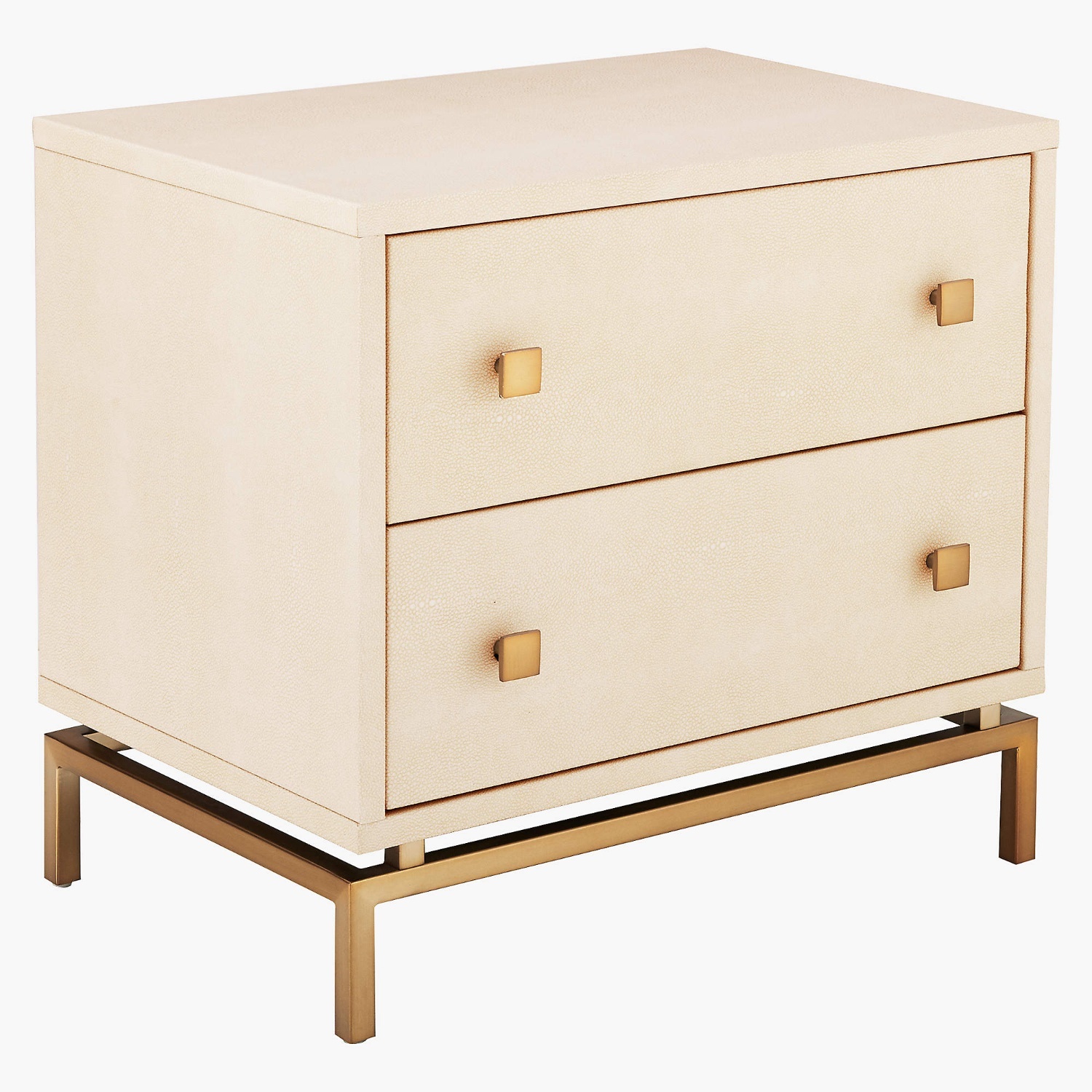 CB2 Ivory Shagreen White Nightstand - image-4