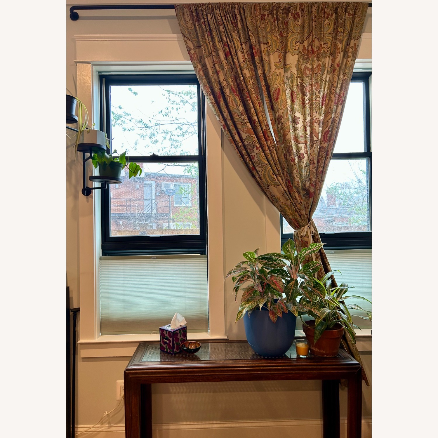 Vintage Cane & Glass Sofa Table – MCM - image-2