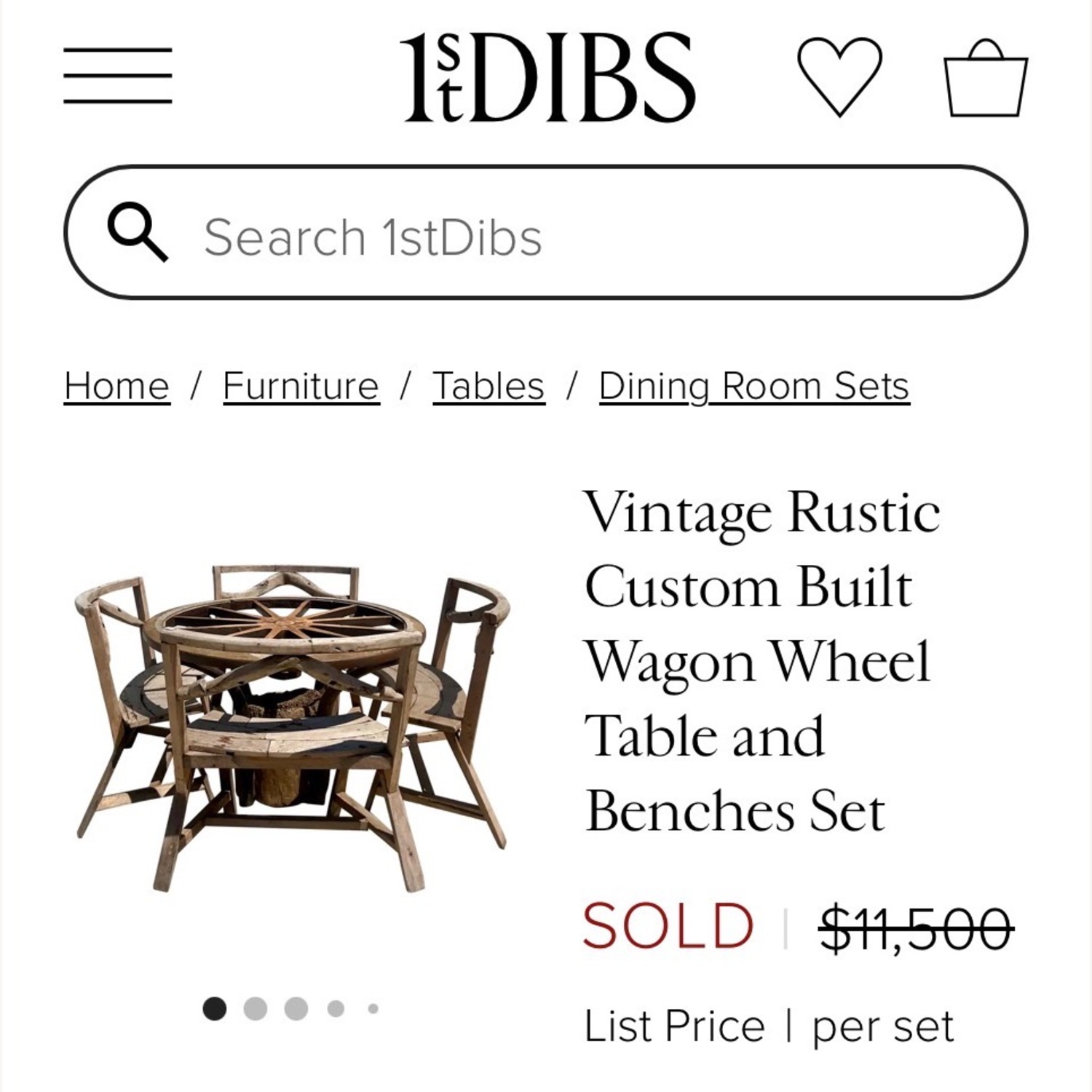 1st Dibs Natural Wood Dining Set - image-4