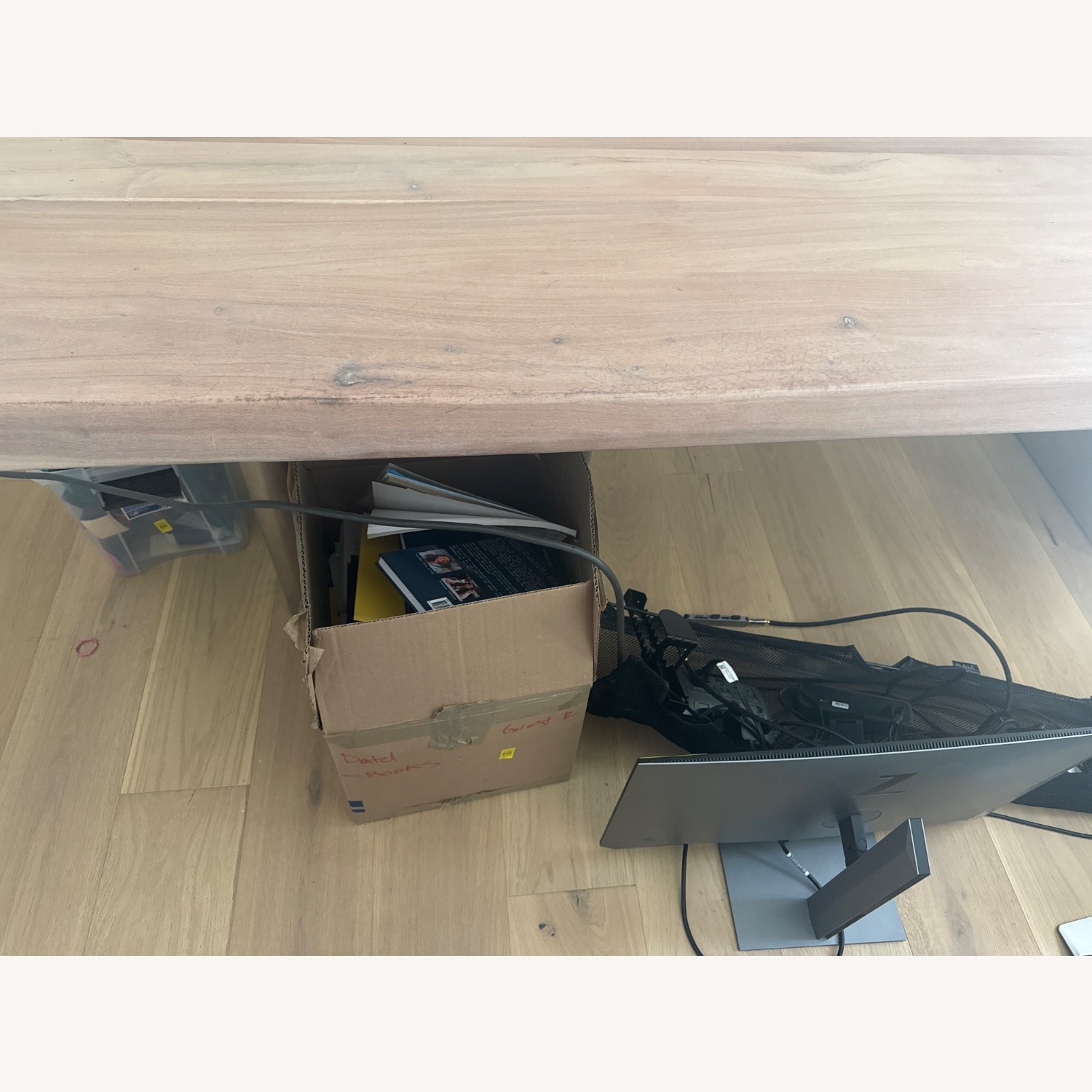 CB2 White Washed Acacia Dining Table  - image-3