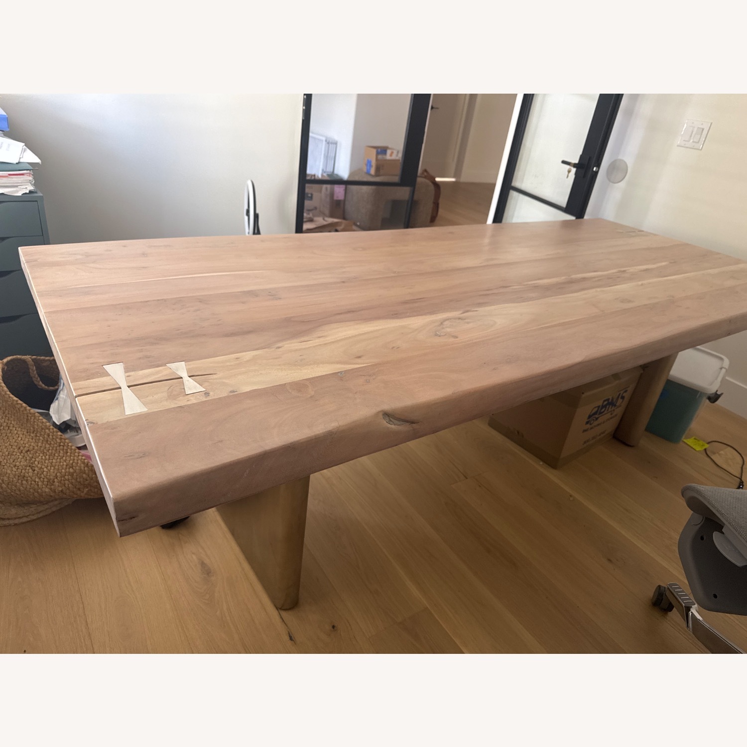 CB2 White Washed Acacia Dining Table  - image-6