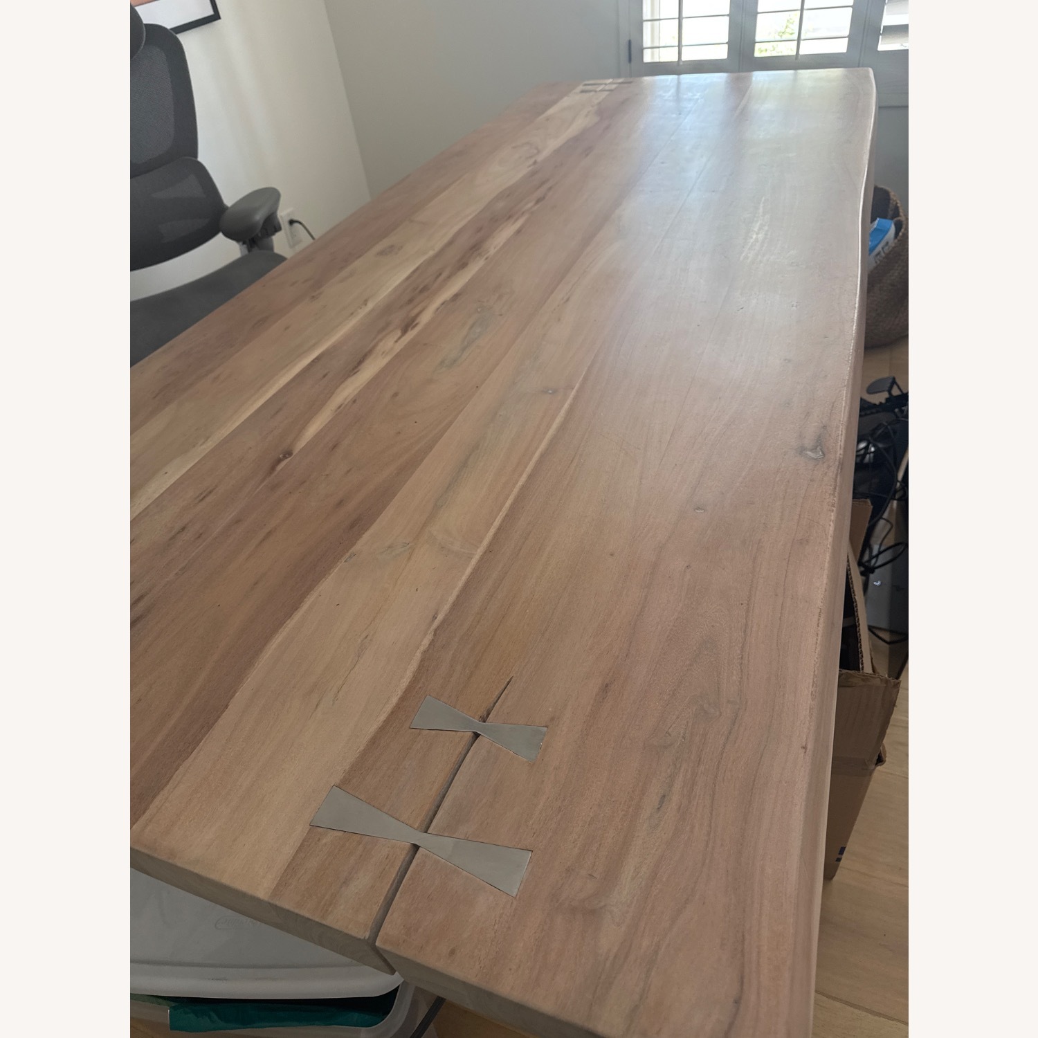 CB2 White Washed Acacia Dining Table  - image-5