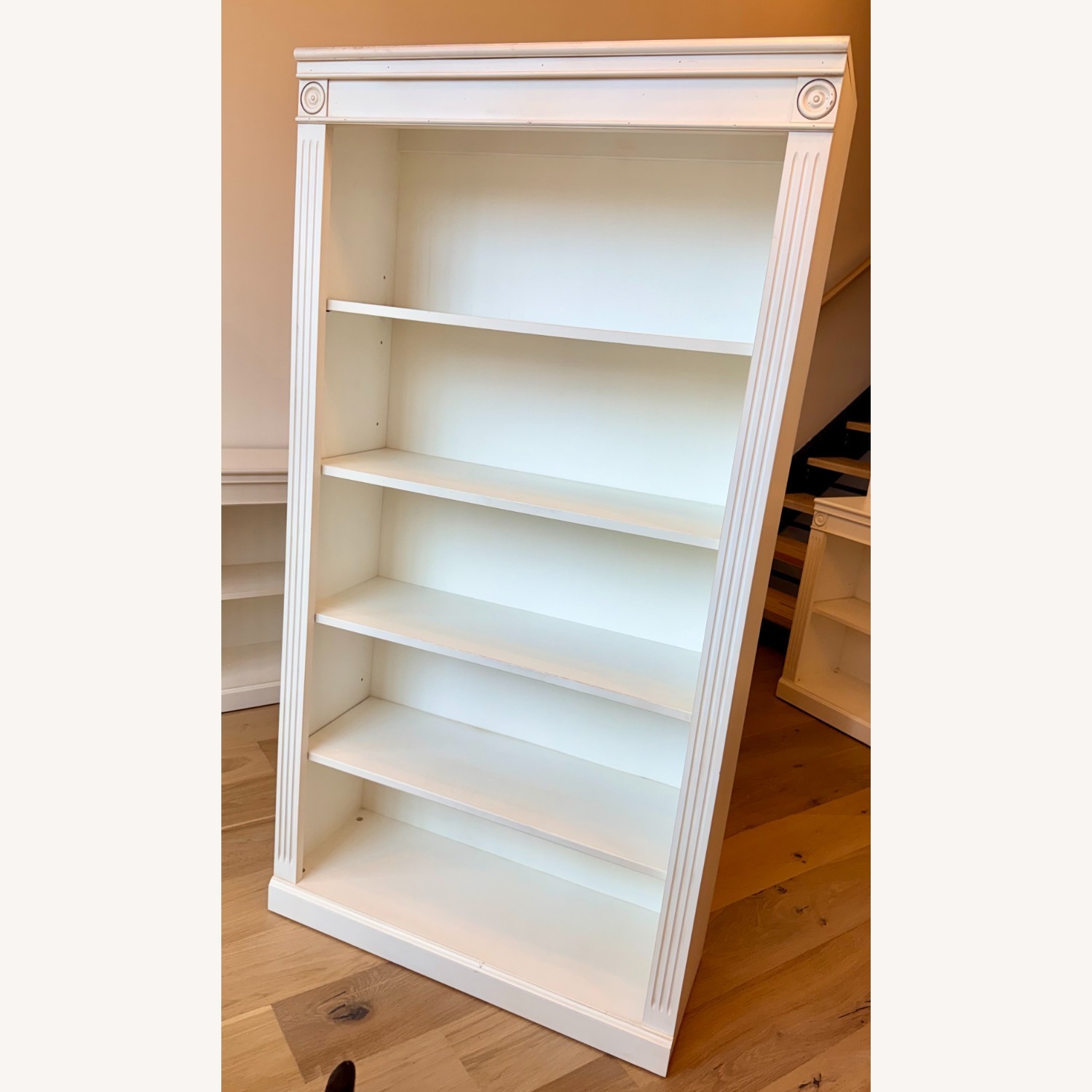 Ethan Allen Crawford White Wood Bookcase - image-1