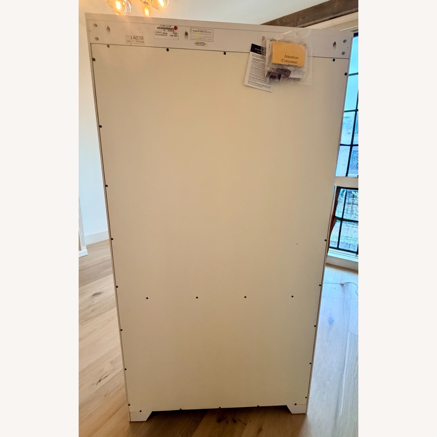 Ethan Allen Crawford White Wood Bookcase - image-4