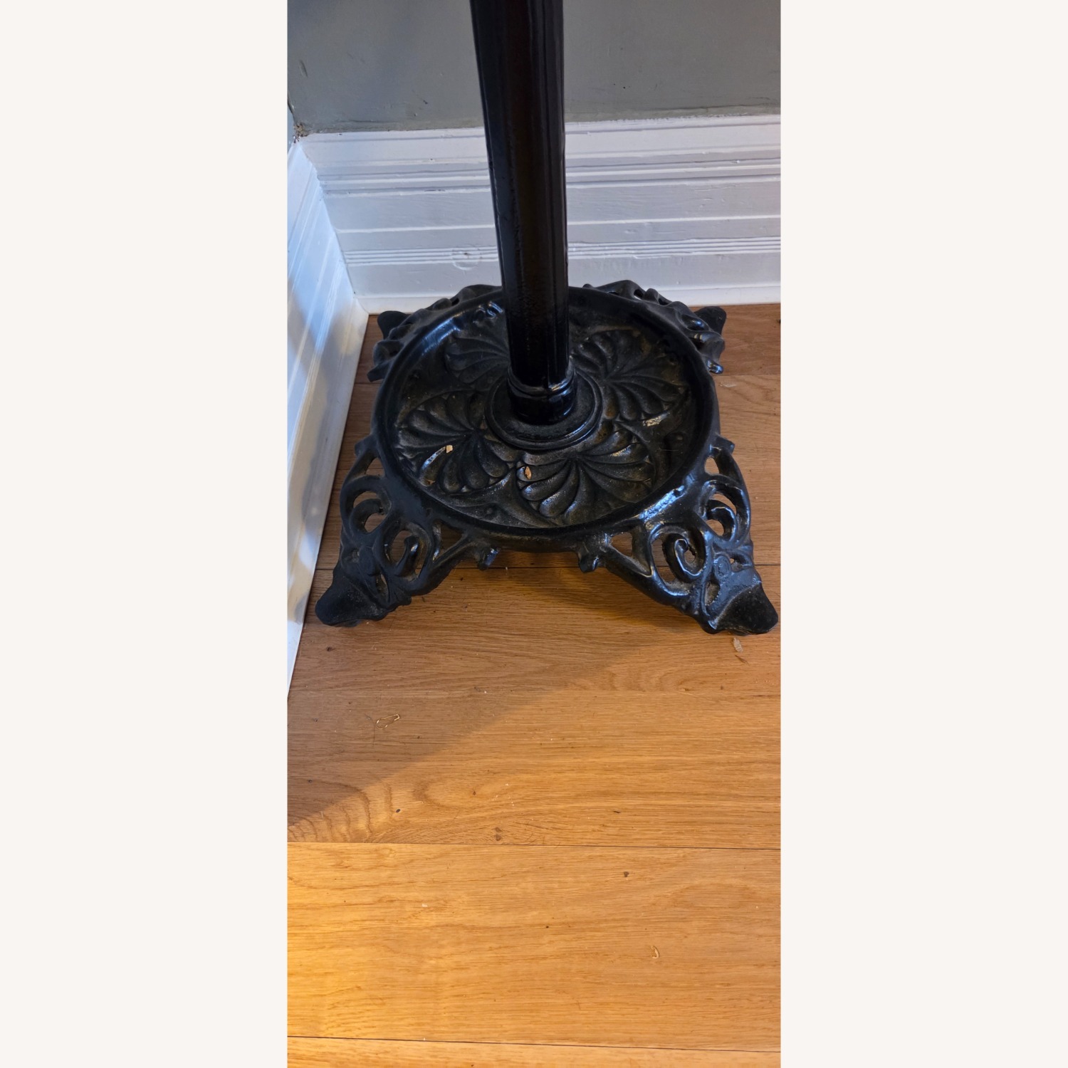 Vintage 1940 Black Cast Iron Coat Rack - image-5