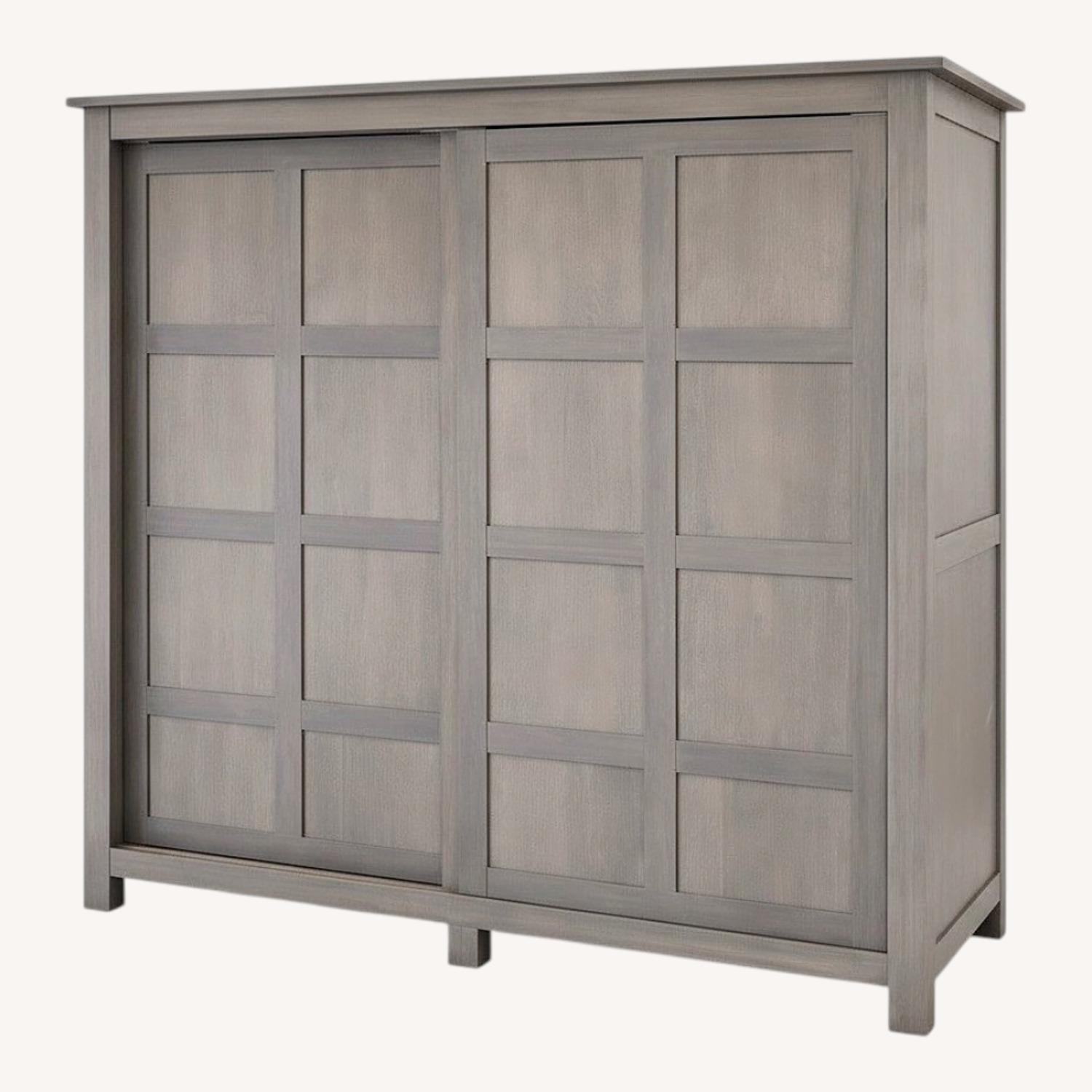 Room & Board Bennett Light Gray Wood Armoire - image-0