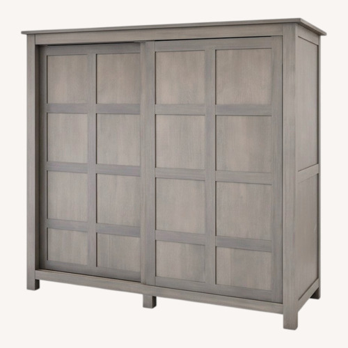 Used Room & Board  Bennett Light Gray Wood Armoire for sale on AptDeco