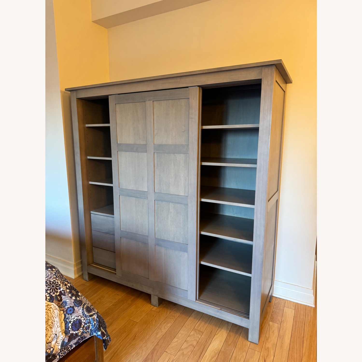 Room & Board Bennett Light Gray Wood Armoire - image-3