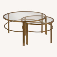 Wayfair Gold Glass Coffee Table