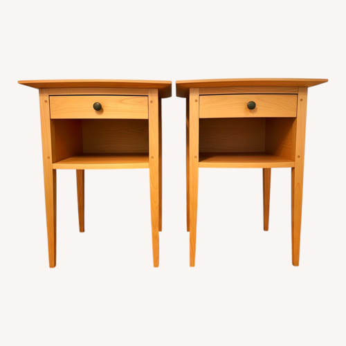 Used Pompanoosuc Mills Natural Wood Nightstands for sale on AptDeco