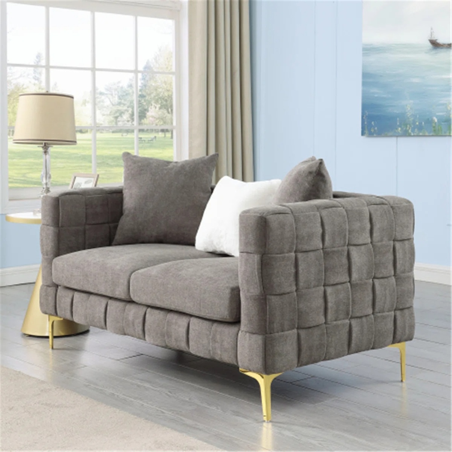 Wayfair Dark Gray 2 Seater Sofa - image-9